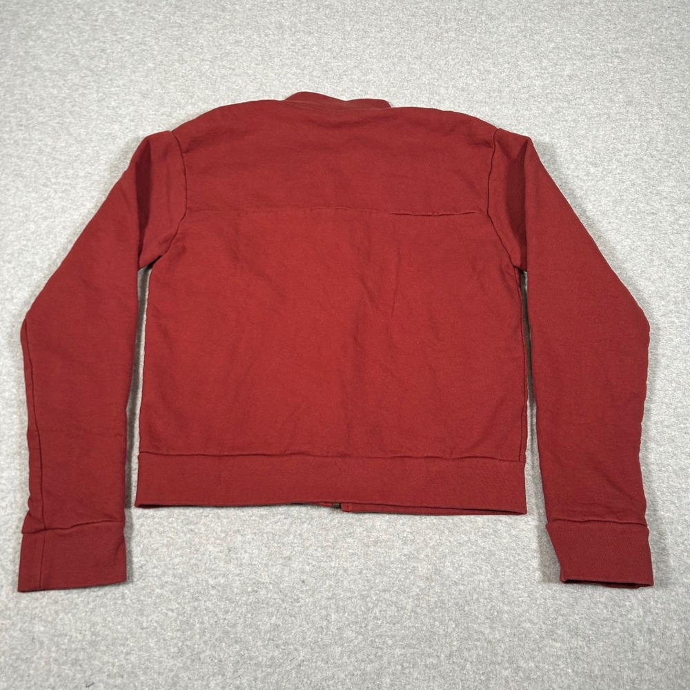American Giant Fleece Bomber Jacket Women XS Red‎ Full Zip Sweatshirt NEW NWOT - Picture 3 of 7